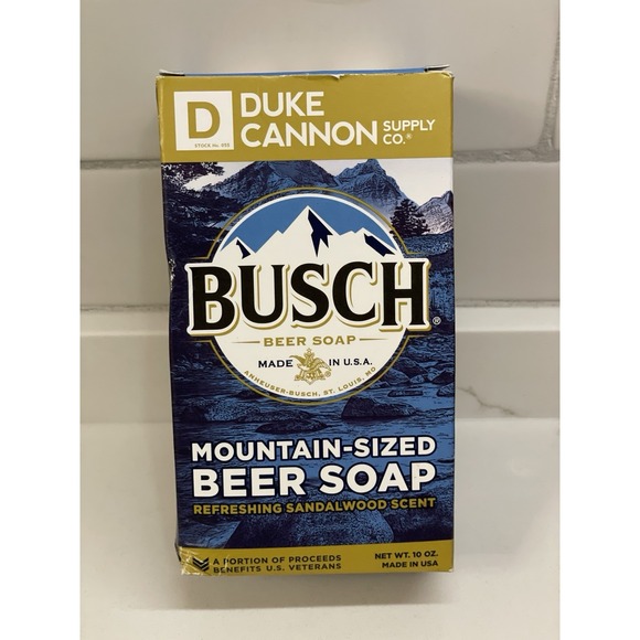 Duke‎ Cannon Busch Beer Soap Sandalwood 10 oz Large Paraben Phthalate Free New - Picture 1 of 4